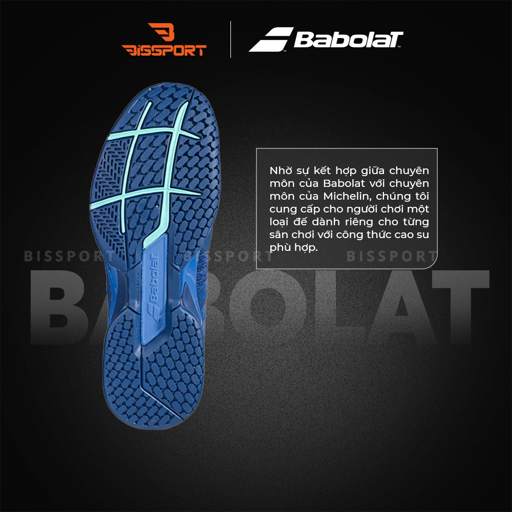 Giày Pickleball / Tennis Babolat Propulse Blast AC Men Chính Hãng - Trắng Xanh Lá (30F26442T) - Ổn định - Bám Sân - Chắc Chân